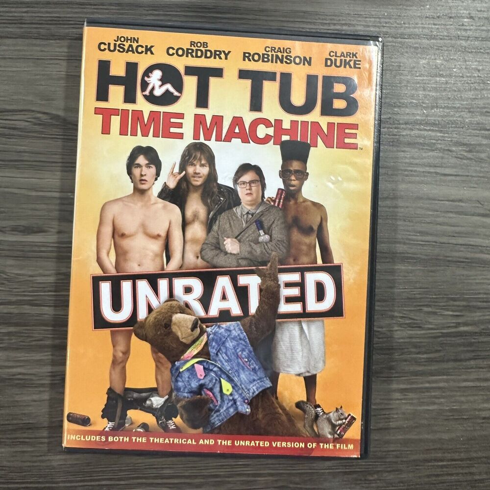 Hot Tub Time Machine - Unrated (DVD, 2010, Widescreen) Time Travel Comedy Awesom